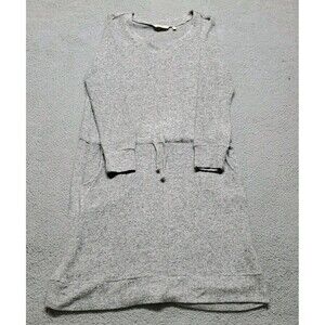 Soft Surroundings Womens Size S Gray Plush Fleece Dress One Piece Cozy